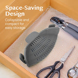 Clip-On Silicone Pot Strainer – Hands-Free Collapsible Kitchen Colander