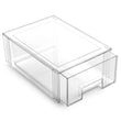 BINO Large Clear Stackable Storage Drawers – Space-Saving Pantry, Fridge & Shelf Organizer