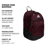 Striker Team Sports Backpack – Durable Multi-Pocket Soccer & Workout Bag with Laptop Sleeve