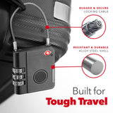 Smart TSA Luggage Lock with Apple Find My Tracking, GPS Locator Travel Padlock with Replaceable Battery