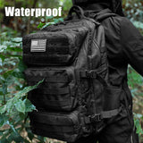 Kookoomia 50L Military Tactical Backpack – Heavy-Duty MOLLE 3-Day Assault Pack, Black