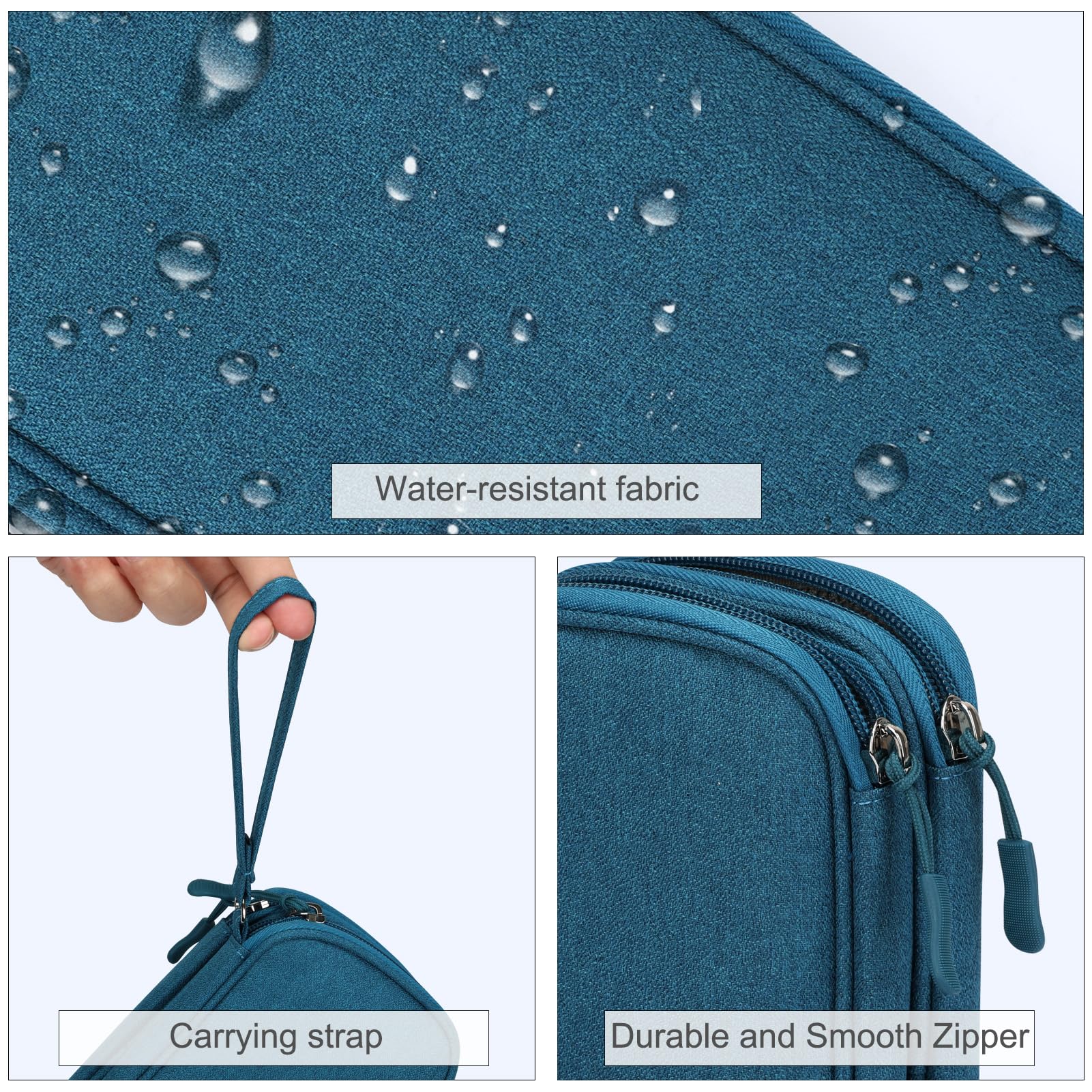 Travel Cable Organizer Case – Portable Electronic Accessories Storage Bag for Chargers, USB Cables, Power Banks & Gadgets