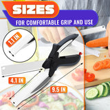 2-in-1 Kitchen Smart Cutter Scissors with Cutting Board – Vegetable & Food Prep Shears
