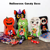Giiffu 54-Pack Halloween Treat Boxes with Clear Window - 9 Designs Trick or Treat Candy Bags for Kids Party Favors Supplies, Classroom Exchange (6 x 4 x 2 Inches)