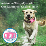 Smart Pet Tracker for Apple Find My Network – No Subscription Bluetooth Tracking Device with Protective Silicone Case for Cats & Dogs (Pink)