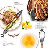 Silicone Kitchen Utensils Set – BPA-Free, Heat Resistant Cooking Tools with Stainless Steel Core