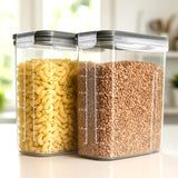 Clear Airtight Cereal Storage Containers with Pour Spout – Leakproof Pantry Canisters with Labels & Marker