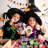DIY Halloween Candy Holder Greeting Card Kit – 36 Pack Trick-or-Treat Gift Cards with Clear Dome Holders