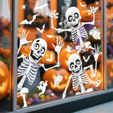 108-Piece Halloween Window Decals – Ghosts, Bats & Skeletons Static Clings for Home, Party & Car Decorations 👻🕸️