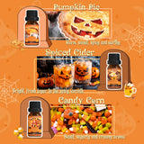Halloween Fragrance Oil Set – 6 Scents (Pumpkin Pie, Spiced Cider, Caramel Apple, Candy Corn, Snickerdoodle & Spooky Spices) – Essential Oils for Candles, Diffusers & DIY Crafts