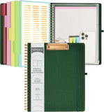 Purple Foldable Clipboard Folio with Pockets and Notepad