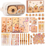 Brown Capybara 92-Piece Stationery Gift Set