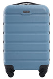 Wrangler Hardside Spinner Carry-On Luggage 22”, Lightweight ABS Cabin Suitcase with 360° Wheels (Blue Heaven)