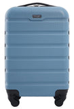 Wrangler Hardside Spinner Carry-On Luggage 22”, Lightweight ABS Cabin Suitcase with 360° Wheels (Blue Heaven)