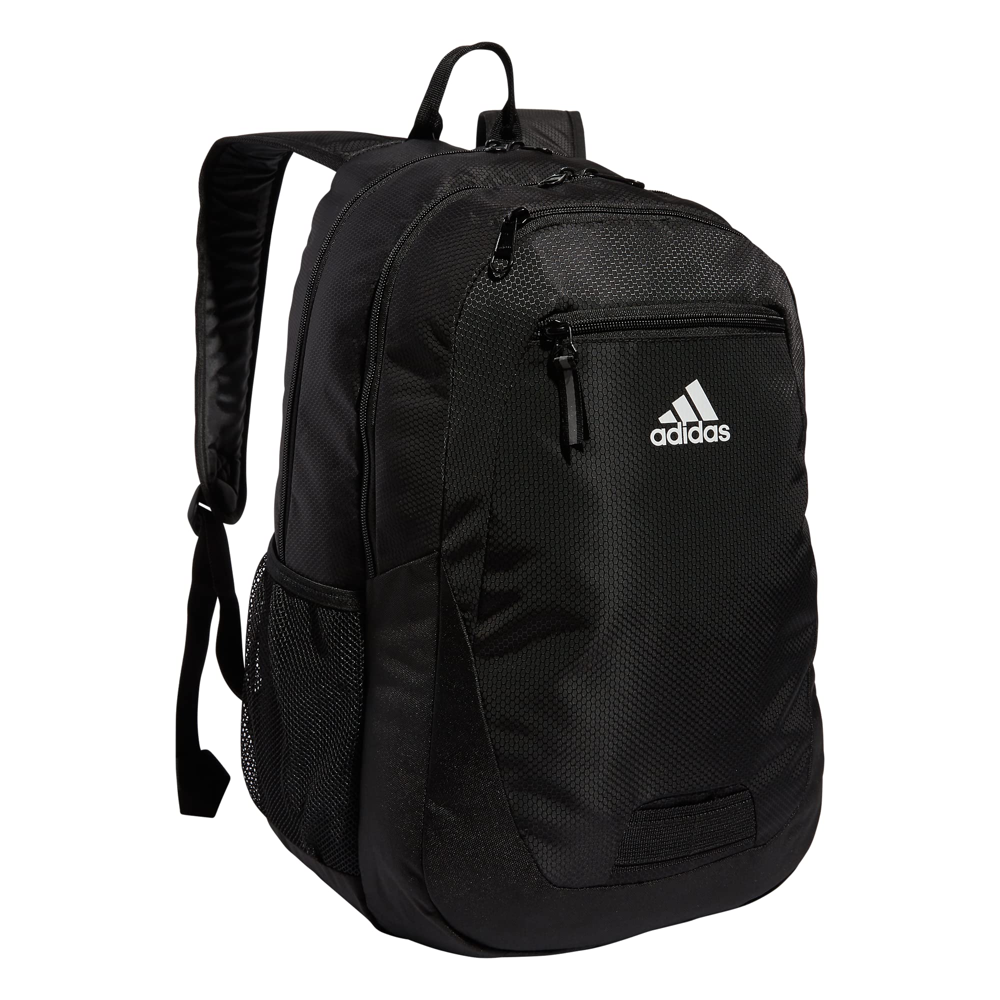 adidas Unisex Foundation Backpack – Large Durable Laptop Backpack for Travel, School & Gym (Black/White)