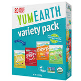 YumEarth Organic Halloween Candy Variety Pack – 20 Snack Bags of Vegan, Gluten-Free & Allergen-Free Fruit Treats 🍎🍋🎃