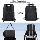 PIJUSHI 3-in-1 Convertible Laptop Backpack – Flight-Approved Personal Item with USB Charging & RFID Blocking (Black)