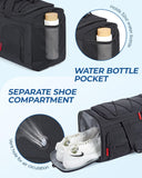 BAGSMART 35L Gym & Travel Duffel Bag with Shoe and Laptop Compartments – 3-in-1 Carry-On Weekender (Black)