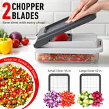 Multi-Function Vegetable Chopper & Mandoline Slicer Set with Interchangeable Blades