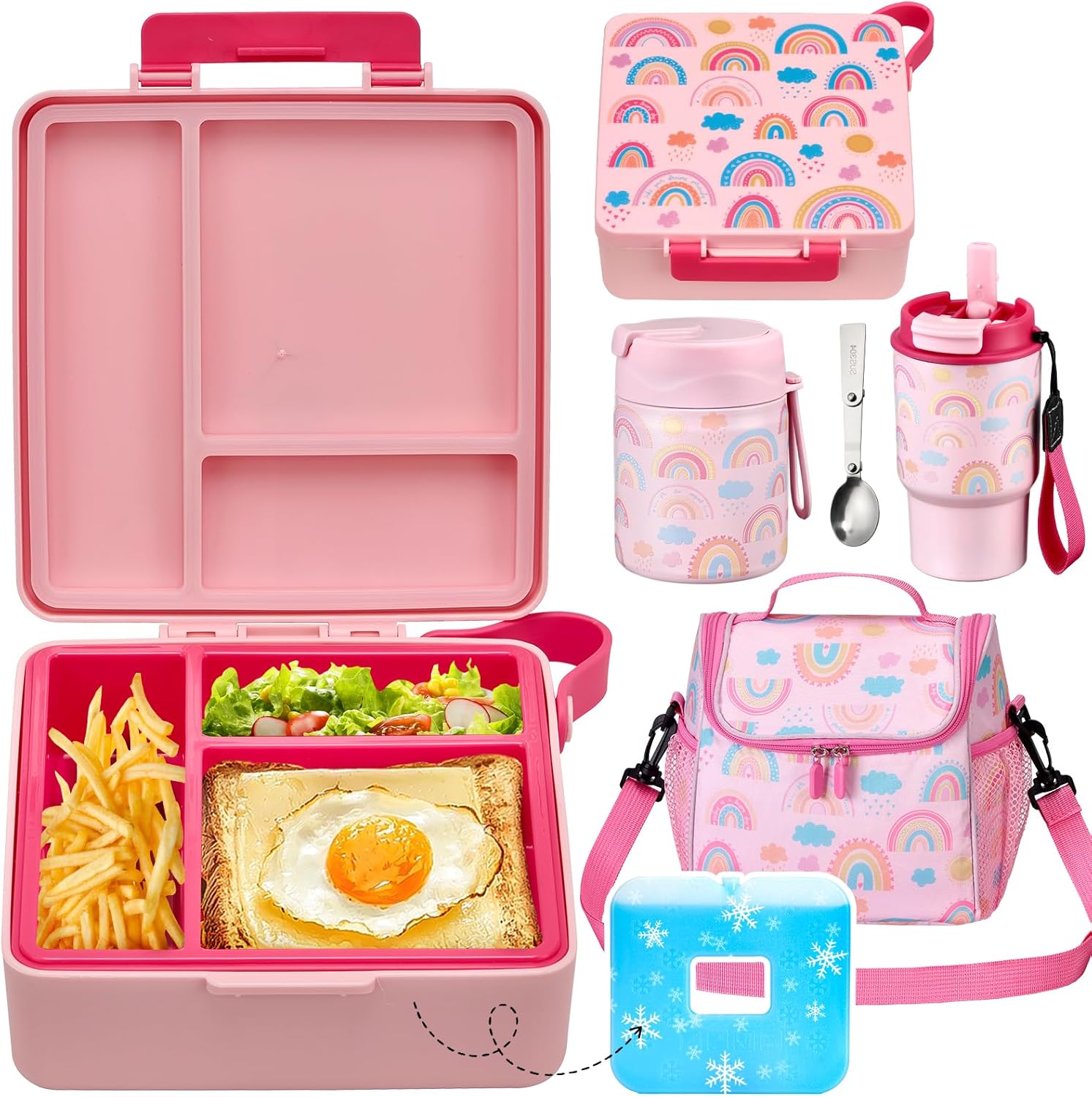 Purple 4-Piece Lunch Set with 17 oz Food Jar