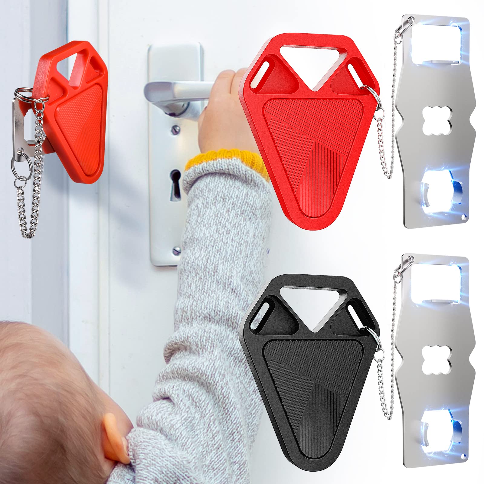 Portable Travel Door Lock (2-Pack) – Inside Door Security Device for Hotels, Apartments & Solo Travelers