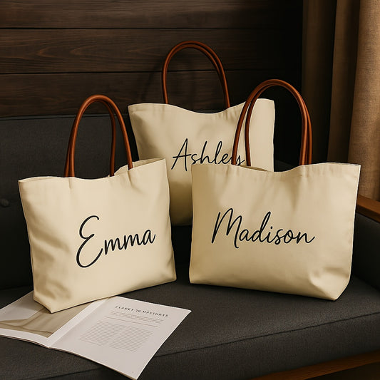 Customized Canvas Tote Bag 👜 Eco-Friendly Bag with Heat Transfer Printing – Reusable Shopping & Gift Bag