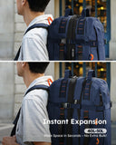 Tolaccea Expandable Carry-On Travel Backpack 40L–50L with TSA-Friendly Design and Laptop Compartment