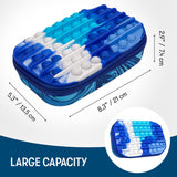 Blue Pop-It Sensory Pencil Case with Large Storage