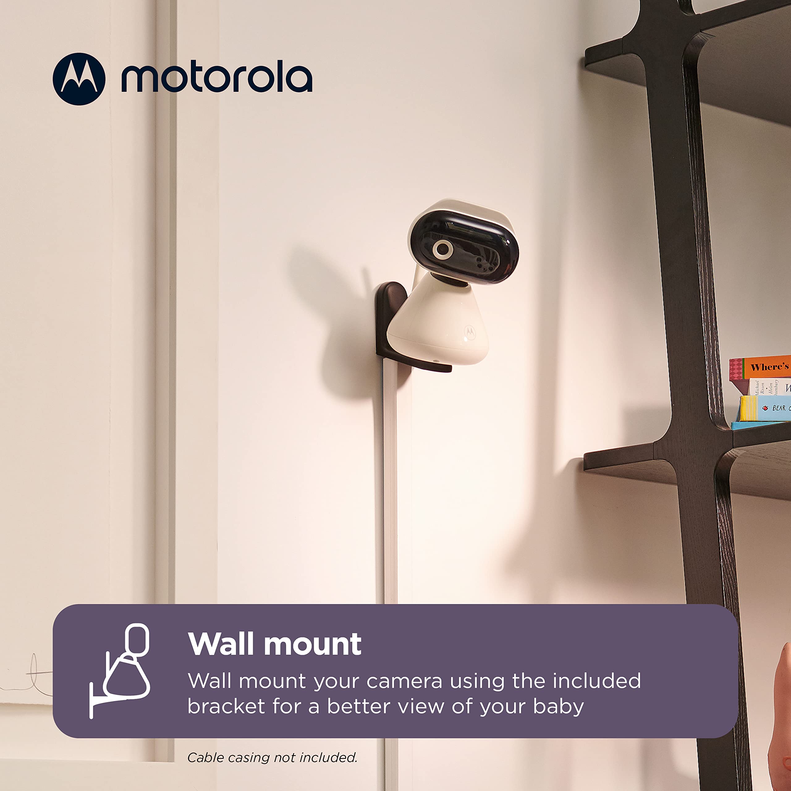 Motorola WiFi Baby Monitor Camera with 1080p HD Video, Two-Way Talk & Nursery App – Smart Baby Camera with Wall Mount