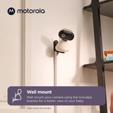 Motorola WiFi Baby Monitor Camera with 1080p HD Video, Two-Way Talk & Nursery App – Smart Baby Camera with Wall Mount