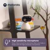 Motorola WiFi Baby Monitor Camera with 1080p HD Video, Two-Way Talk & Nursery App – Smart Baby Camera with Wall Mount