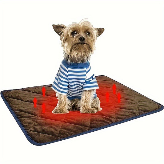 Dog & Cat Thermal Bed Mat – Extra Warm Self-Heating Pet Pad with Non-Slip Bottom, Washable Crate Pad for Indoor & Outdoor Use