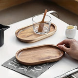 2-Piece Japanese-Style Wooden Serving Tray Set – Space-Saving, Elegant Minimalist Design