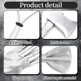 Tin Man Costume Accessory Set – Silver Funnel Hat, Axe, Gloves & Heart Patch 🌪️❤️✨