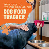 Pet Feeding Reminder Tracker with Visual Slider Indicator – Wall Mountable Dog & Cat Feeding Schedule Monitor (Silver Edition)