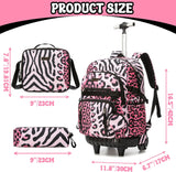 16.5-Inch Rolling School Backpack Set with Lunch Bag