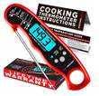 Instant Read Digital Food Thermometer – Waterproof Meat Thermometer with Backlit Display