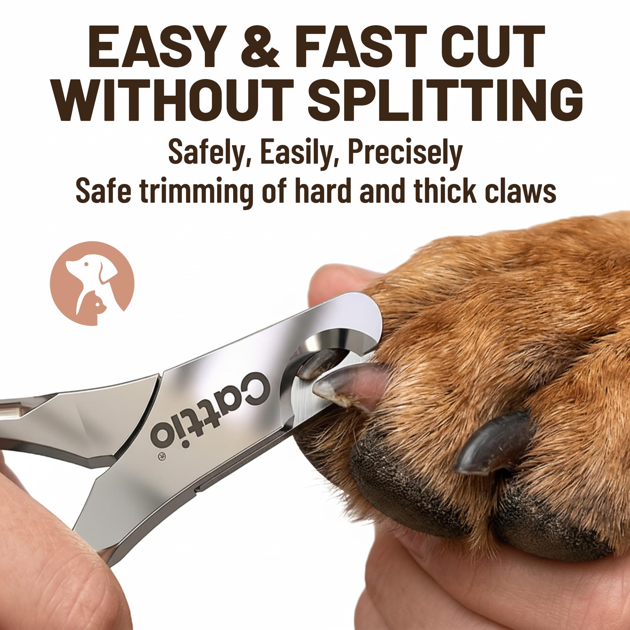 Professional Dog Nail Clippers Set with Ultra-Sharp Stainless Steel Blades – Precision Pet Nail Trimming Tool with Safety Spring Design (Glossy Edition)