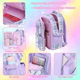 3-Piece Girls School Backpack Set with Lunch Bag