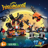Halloween 12-in-1 Building Blocks Set – 626 PCS Castle & Figures Party Favor Gift for Kids