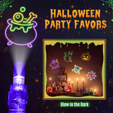 40-Pack Halloween Finger Projection Light Toys – Pumpkin, Ghost & Bat Designs (Party Favors & Trick-or-Treat Gifts)