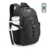 Swissdigital Design Laptop Backpack with USB-C Charging & RFID Protection – 31L Professional Travel & College Backpack (Black)