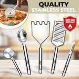 50-Piece Silicone Kitchen Utensil Set with Wooden Handles & Storage Holder