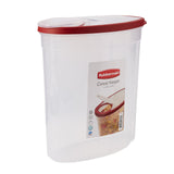 Flex & Seal Cereal Keeper Canister – BPA-Free Dry Food Storage with Easy-Pour Lid (Clear with Red Lid)