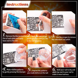 Halloween Nail Art Stamping Plates – 4pcs Stainless Steel Templates with Pumpkins, Bats, Spiders & Witch Patterns