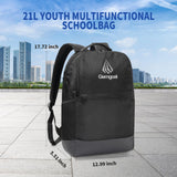 GEMGOAL Classic Minimalist Laptop Backpack – Water-Resistant Travel & Gym Backpack for Work and Daily Commute – Black