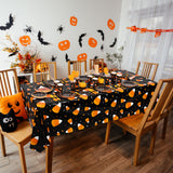 Halloween Candy Corn Party Tableware Set – 193 Pcs Plates, Cups, Napkins & Cutlery for 24 Guests