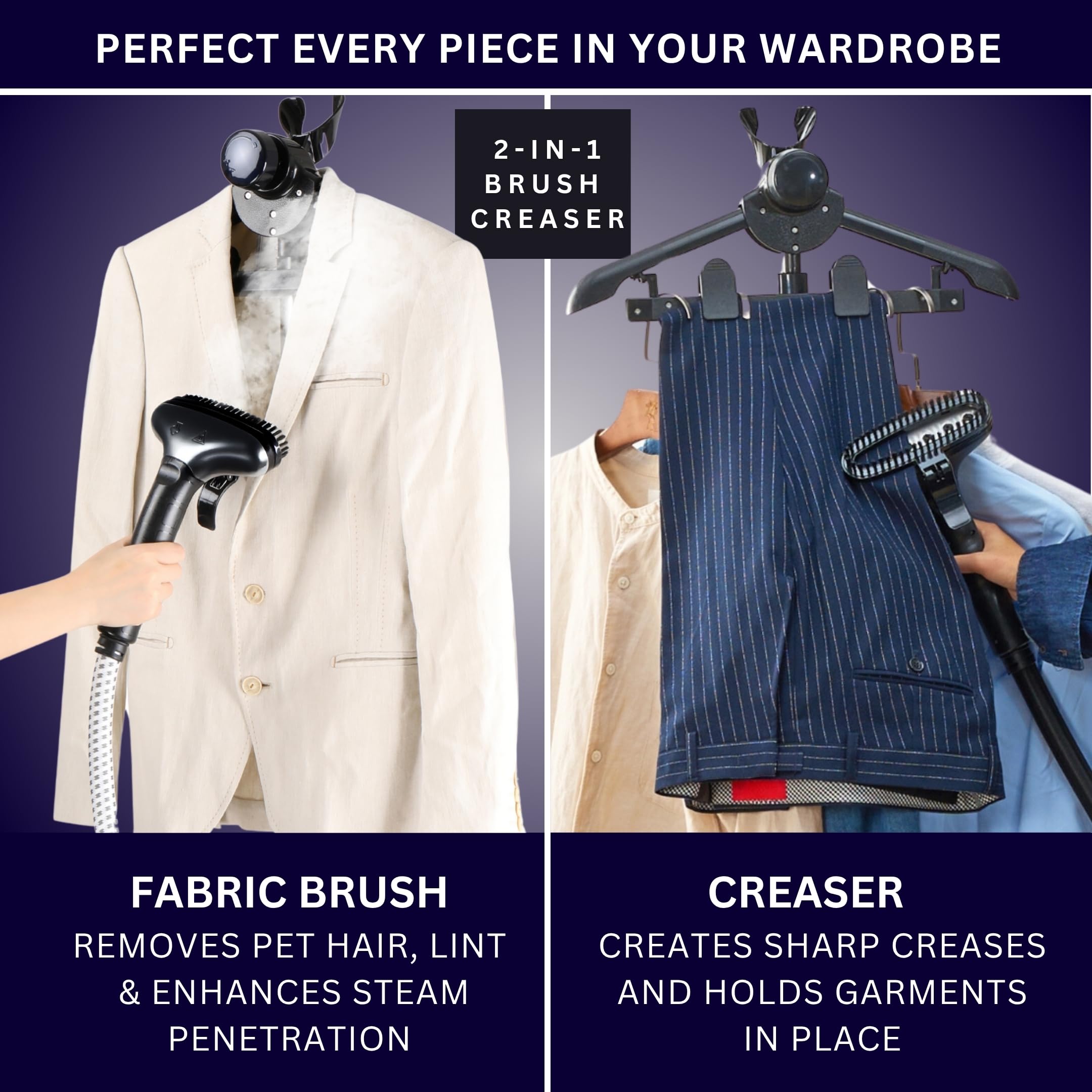 Commercial Standing Garment Steamer with 3L Tank, Telescopic Support and Professional Fabric Care System