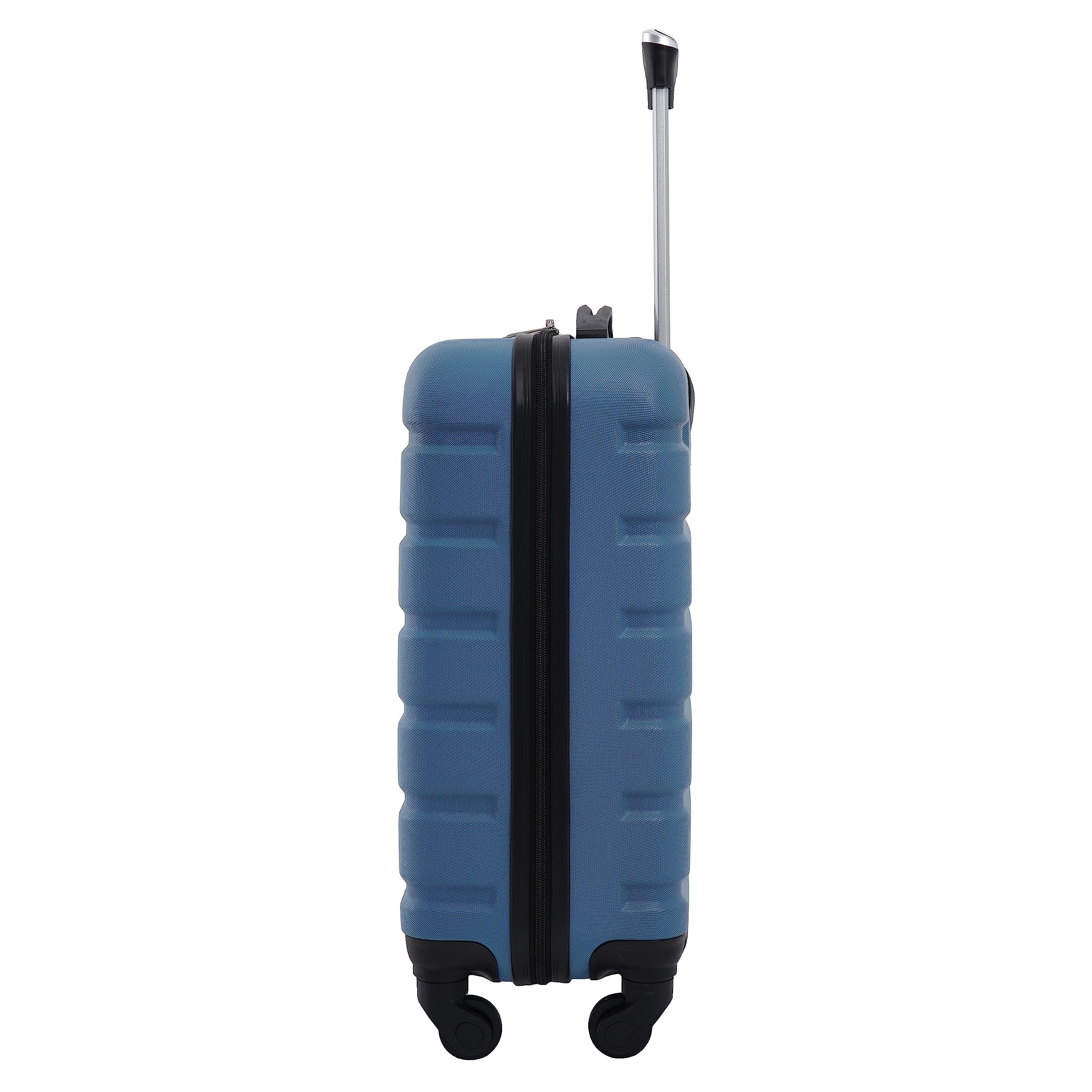 Wrangler Hardside Spinner Carry-On Luggage 22”, Lightweight ABS Cabin Suitcase with 360° Wheels (Blue Heaven)