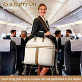 56-Inch Beige Foldable Carry-On Garment Bag